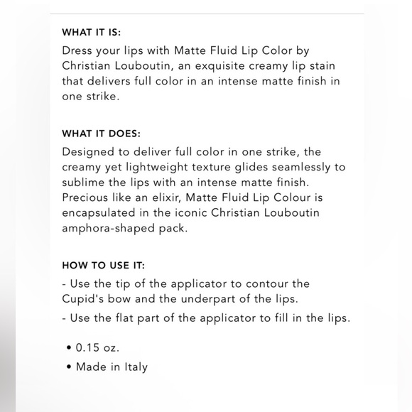 Christian Louboutin Rouge Louboutin Matte Fluid Lip Color: Aimanta 002F - Picture 14 of 14